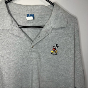 Men’s Disney Florida Size XL Gray‎ Short Sleeve Polo With Mickey